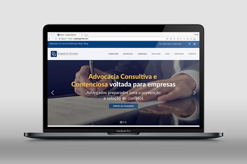 Website Copello Gomes Advocacia