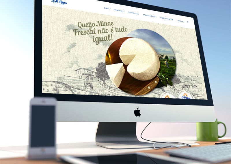 Website Laticínios Lá de Minas